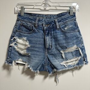 American Eagle Outfitters Ripped Blue Jean Shorts